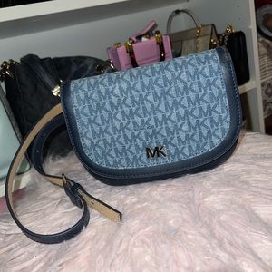 Michael Kors Denim/leather Shoulder Bag